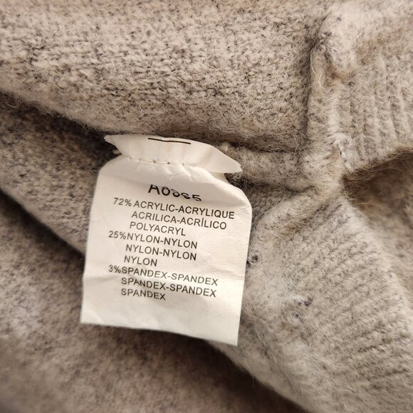 Grey Knit Long Sweater Turtleneck One Size Fits All Washable Winter - Picture 7 of 15